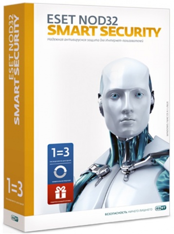 ESET NOD32 Smart Security - продление  лицензии на 1 год на 3ПК