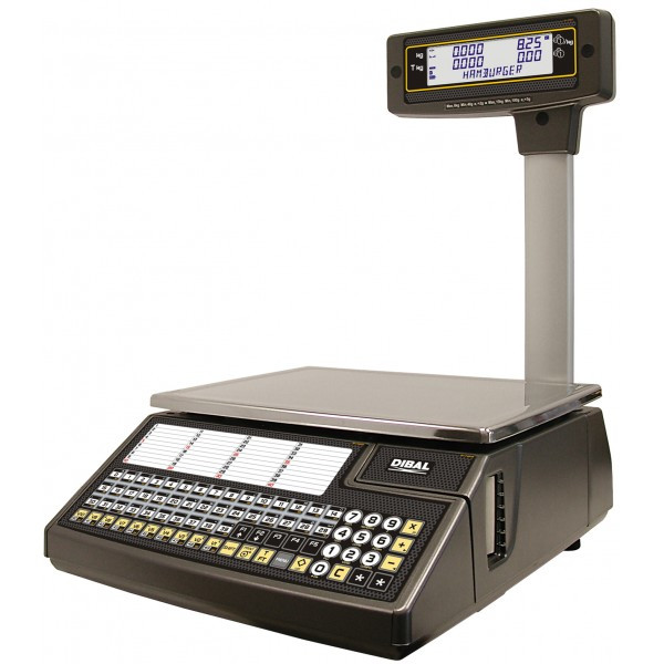 Весы с печатью этикеток DIBAL W025T Alpha с дисплеем на стойке