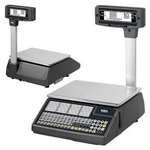 Весы с печатью этикеток DIBAL M525D Alpha с дисплеем и клавиатурой на стойке