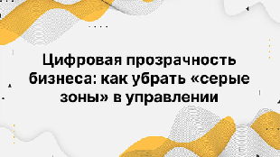 Цифровая прозрачность бизнеса: как убрать «серые зоны» в управлении
